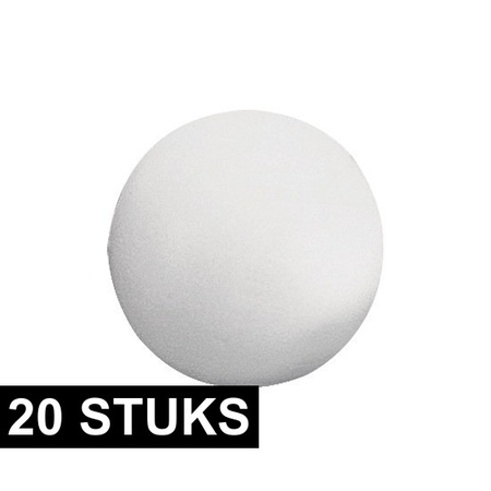 20x Piepschuim ballen/bollen van 3 cm hobby vormen
