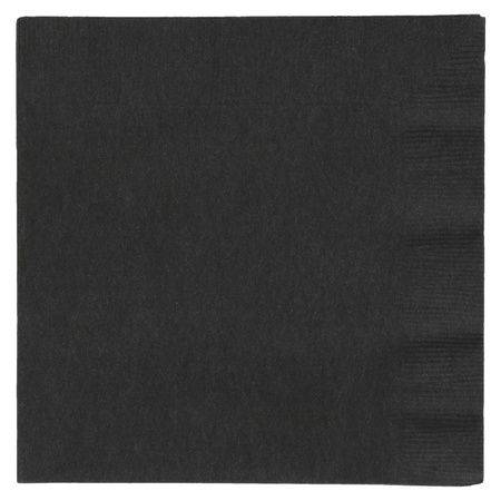 20x Zwarte kleuren thema servetten 33 x 33 cm