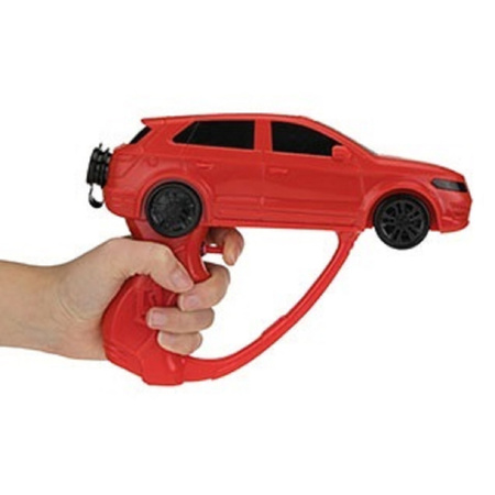2x Auto waterpistool/waterpistolen rood 30 cm.