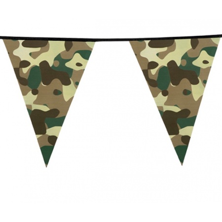2x Camouflage vlaggenlijnen 6 meter