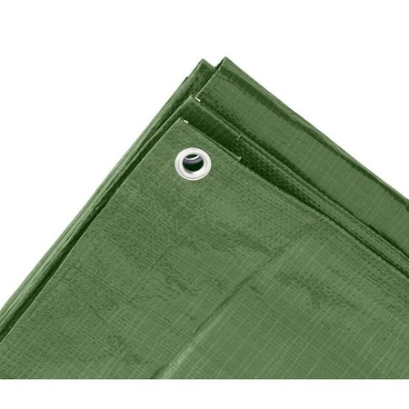 2x Groene afdekzeilen / dekzeilen 2 x 3 meter