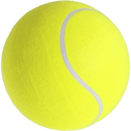 2x Mega tennisballen XXL geel 22 cm speelgoed/sportartikelen