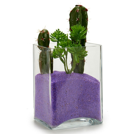 2x pakjes hobby/decoratiezand lila paars 1,5 kg