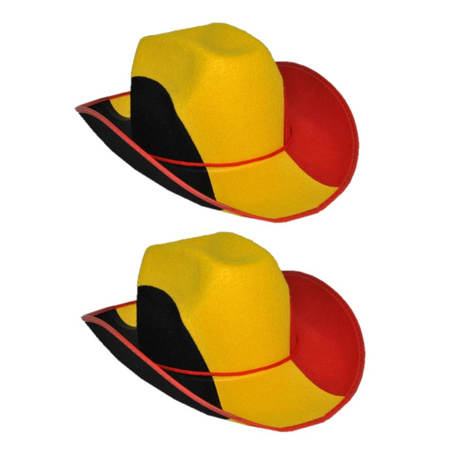 2x pieces cowboy hat supporters Belgium