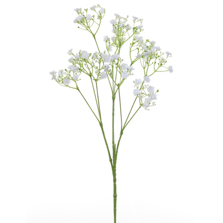 2x stuks kunstbloemen Gipskruid/Gypsophila takken wit 70 cm
