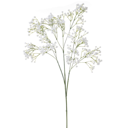 2x stuks kunstbloemen Gipskruid/Gypsophila takken wit 95 cm