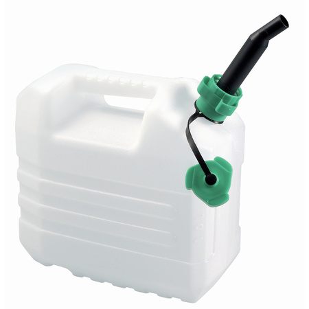 2x pieces jerrycans 10 liter for fuel with pouring spout plastic L32 x W18 x H30 cm