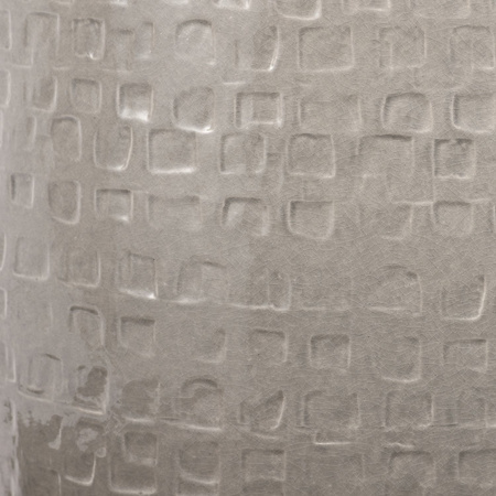 2x Stuks Plantenpotten/bloempotten keramiek donkergrijs relief - D24/H21 cm
