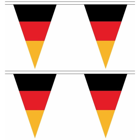 2x stuks polyester vlaggenlijn Duitsland 5 meter