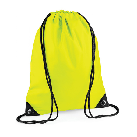 2x pieces nylon sport swimming backpacks 45 x 34 cm fluor yellow