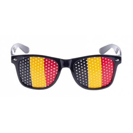 2x stuks zwarte Belgie supporters bril voor volwassenen