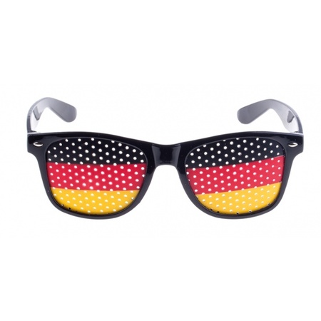 2x stuks zwarte Duitsland vlag bril voor volwassenen