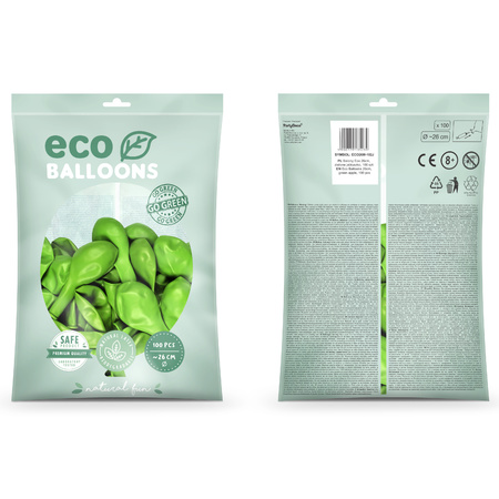 300x Lichtgroene/limegroene ballonnen 26 cm eco/biologisch afbreekbaar