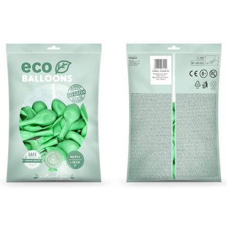 300x Mint green balloons 26 cm eco/biodegradable