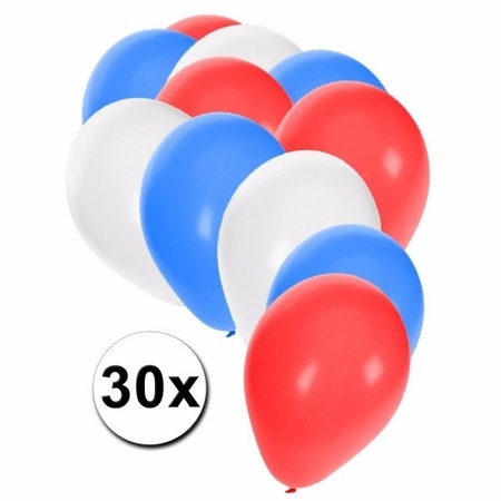 30x Ballonnen in Amerikaanse kleuren