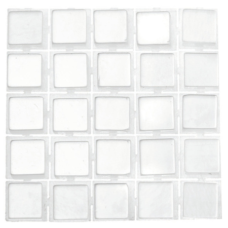 357x stuks mozaieken maken steentjes/tegels kleur wit 5 x 5 x 2 mm