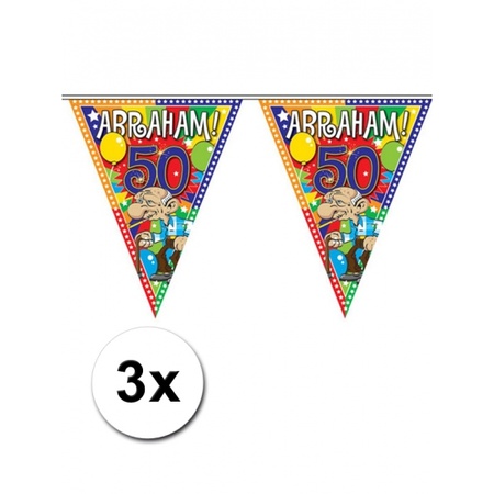 3x Abraham 50 years old bunting 10 meters