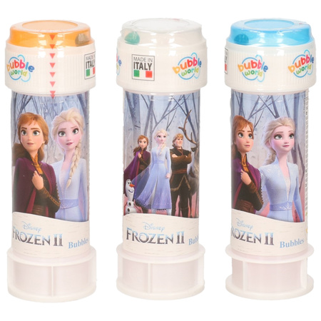 3x Disney Frozen 2 bellenblaas flesjes met bal spelletje in dop 60 ml voor kinderen