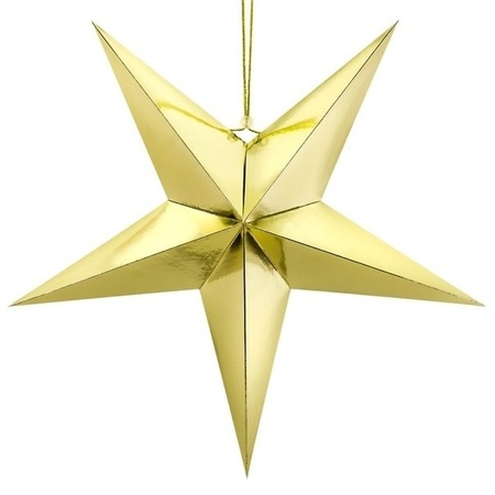 3x Gouden sterren 70 cm Kerst decoratie/versiering
