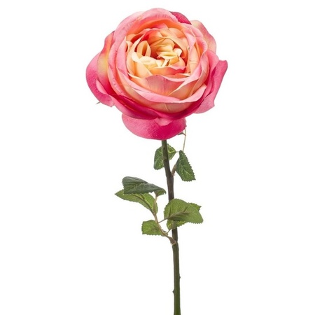 3x Roze rozen kunstbloemen 66 cm
