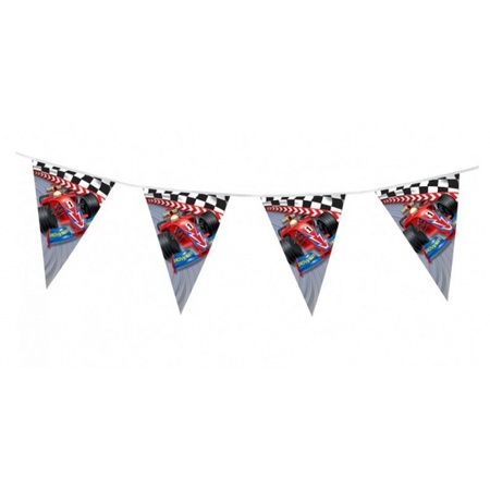 3x stuks Formule 1 kinderfeest vlaggenlijnen van 3 meter