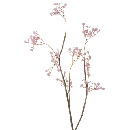 3x stuks kunstbloemen Gipskruid/Gypsophila takken roze 66 cm