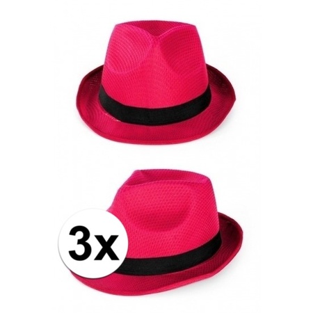 3x Advantageous party hats pink