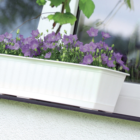 3x Witte kunststof Agro plantenbakken/bloembakken 50 cm