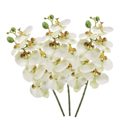 3x Witte Phaleanopsis/vlinderorchidee kunstbloemen 70 cm