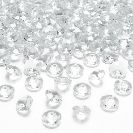 400x Hobby/decoratie transparante diamantjes/steentjes 12 mm/1,2 cm