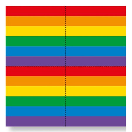 40x Gay pride thema servetten regenboog 33 x 33 cm