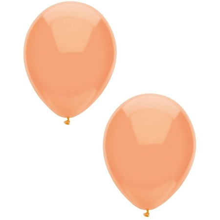 40x Perzik oranje metallic ballonnen 30 cm