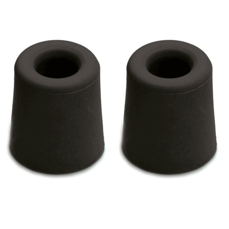 4x stuks deurstopper / deurbuffer rubber zwart 4,8 x 3,7,7 cm