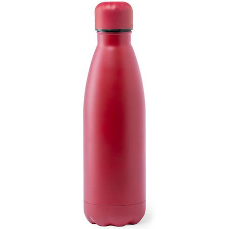 4x Stuks Rvs waterfles/drinkfles rood met schroefdop 790 ml