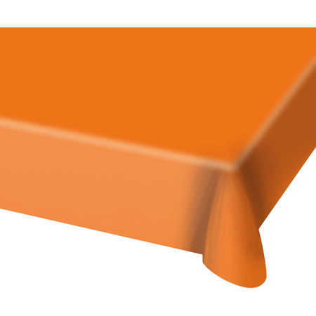 4x stuks tafelkleed van plastic oranje 130 x 180 cm