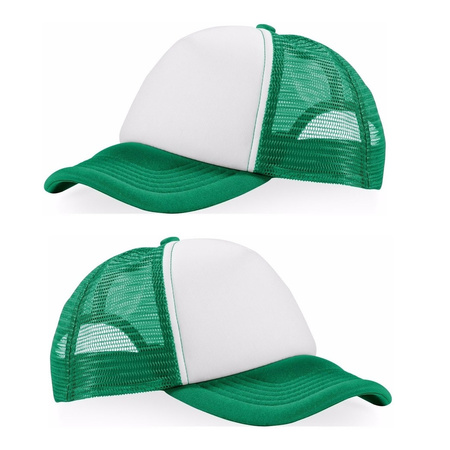 4x stuks truckers baseball cap groen/wit