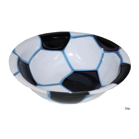 4x pieces football bowls/plates 17,5 cm