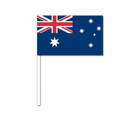 50 Australische zwaaivlaggetjes 12 x 24 cm