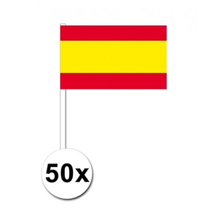 50 Spaanse zwaaivlaggetjes 12 x 24 cm