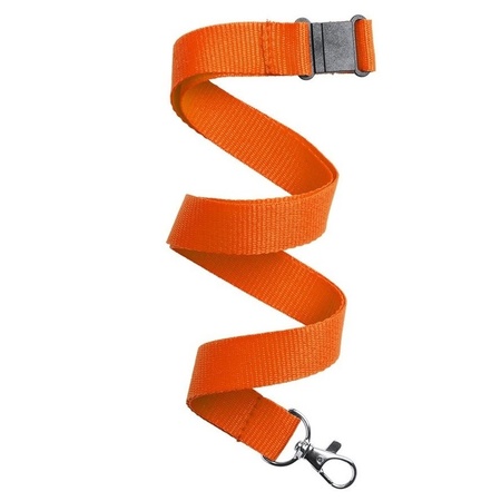 50x Keycord/lanyard orange with key chain 50 cm