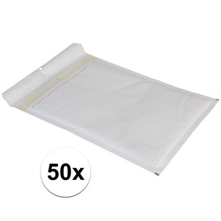 50x Bubble envelopes white 26 x 18 cm