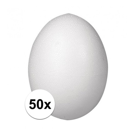 50x Styrofoam egg 6 cm