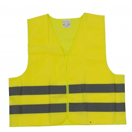 50x Safety vest yellow for adults