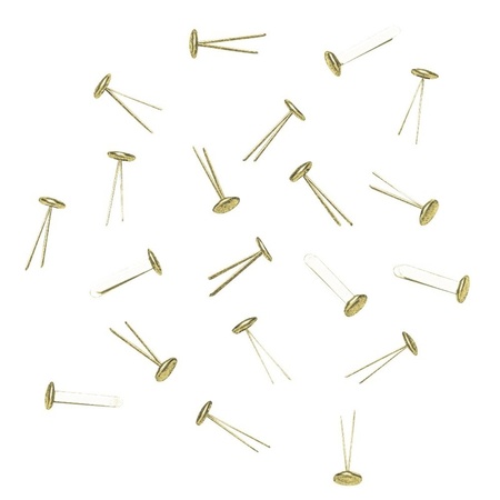 54x Paper fasteners gold color