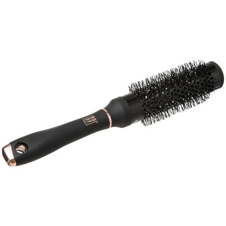 Hairbrush black/rose - 26,5 cm - rubber/plastic