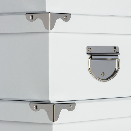 Storage solutions box - white - L40 x B26.5 x H14 cm - Carton - Whitebox