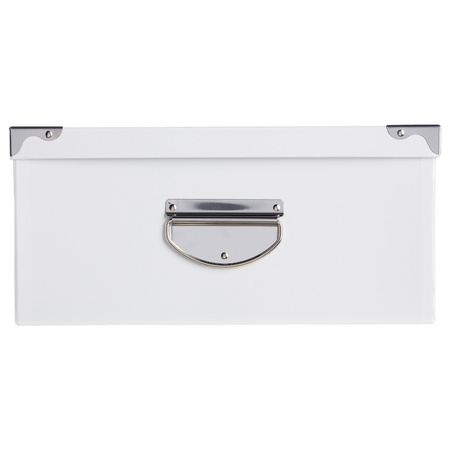 Storage solutions box - white - L40 x B26.5 x H14 cm - Carton - Whitebox