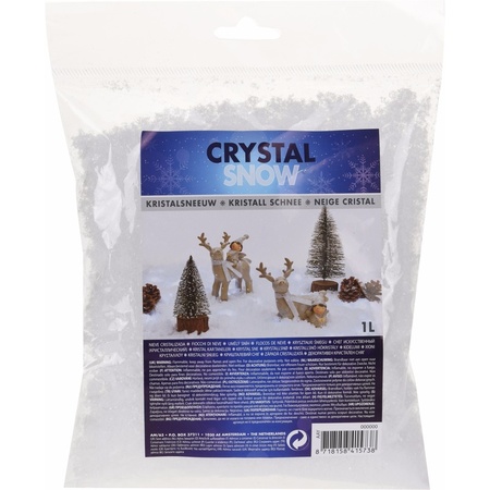 5x Kristal sneeuwvlokken zak van 1 liter 