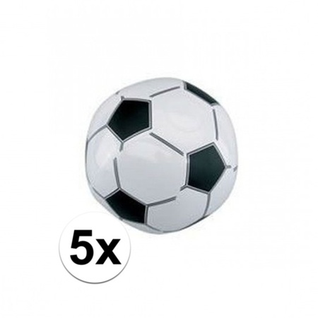 5x Inflatable soccer ball 30 cm