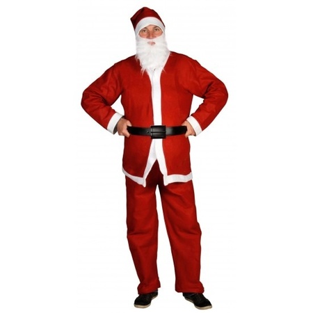 5x Voordelige Santa Run kerstman kostuums voor volwassenen